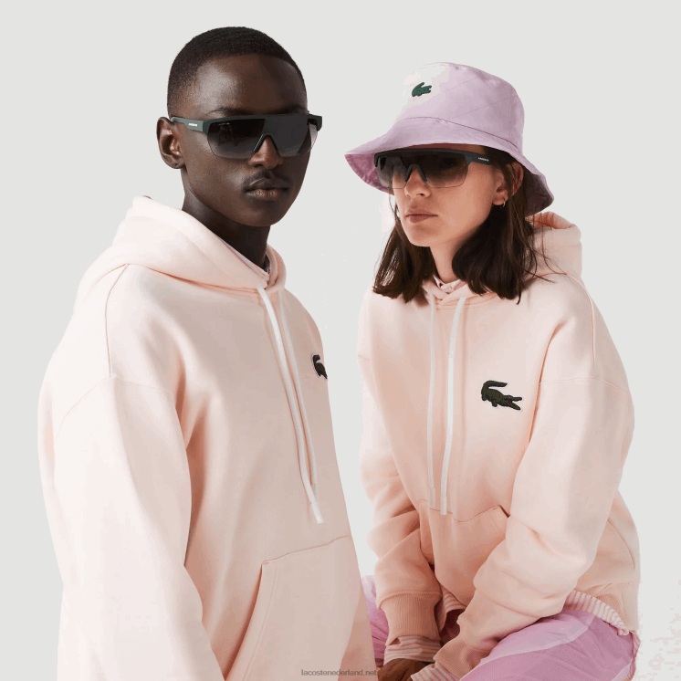 Lacoste losvallend sweatshirt van biologisch katoen met capuchon 0828H1158 lichtroze t03 Heren