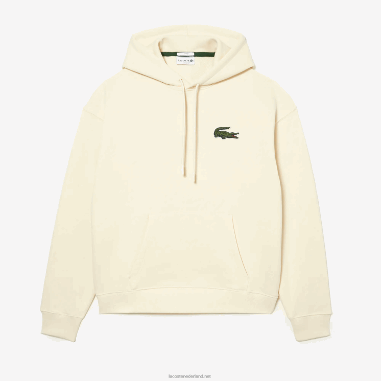 Lacoste losvallend sweatshirt van biologisch katoen met capuchon 0828H365 witte xfj Heren