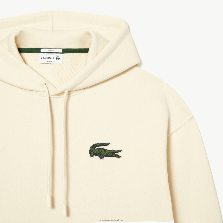 Lacoste losvallend sweatshirt van biologisch katoen met capuchon 0828H365 witte xfj Heren