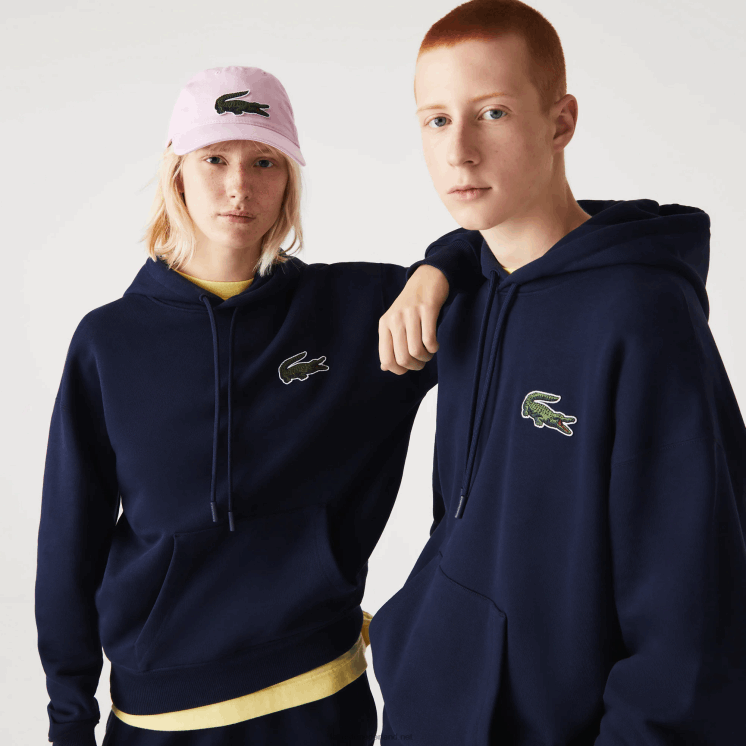 Lacoste losvallend sweatshirt van biologisch katoen met capuchon 0828H366 marineblauw 166 Heren
