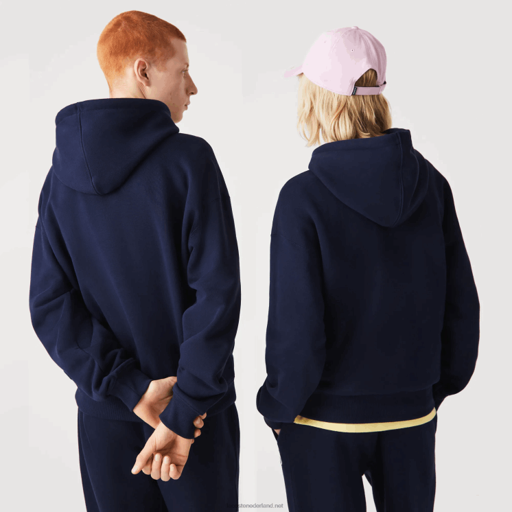 Lacoste losvallend sweatshirt van biologisch katoen met capuchon 0828H366 marineblauw 166 Heren