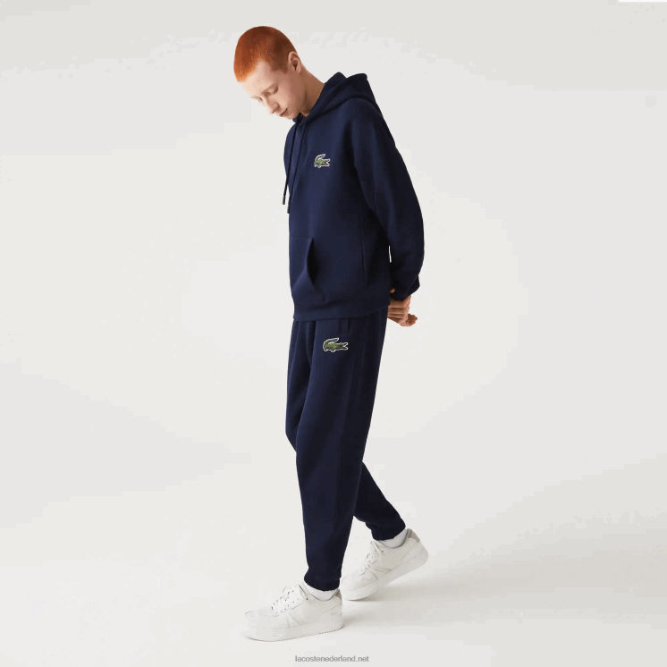 Lacoste losvallend sweatshirt van biologisch katoen met capuchon 0828H366 marineblauw 166 Heren