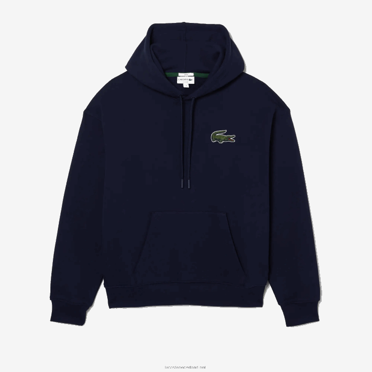 Lacoste losvallend sweatshirt van biologisch katoen met capuchon 0828H366 marineblauw 166 Heren