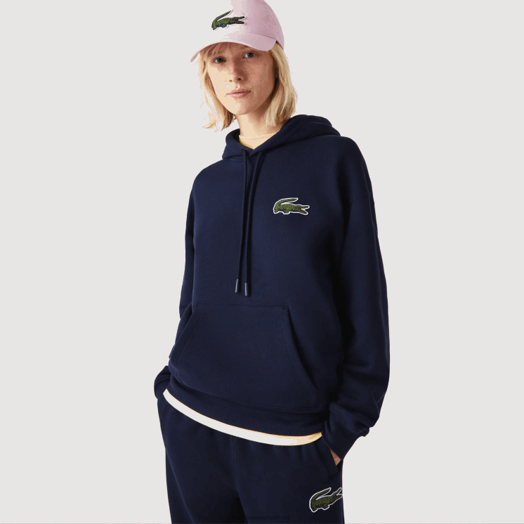 Lacoste losvallend sweatshirt van biologisch katoen met capuchon 0828H366 marineblauw 166 Heren