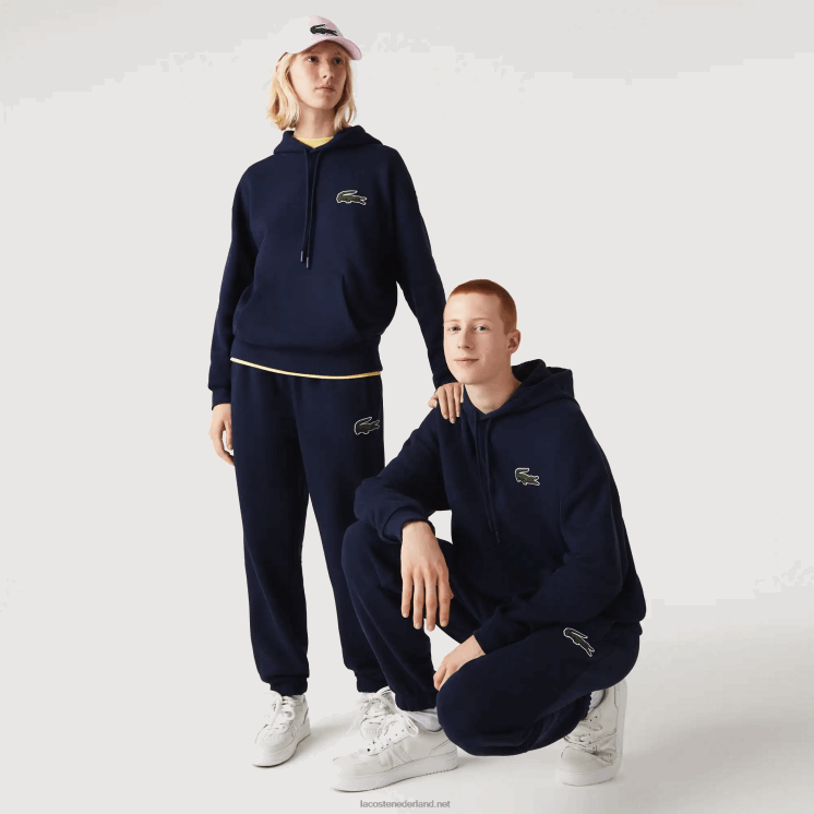 Lacoste losvallend sweatshirt van biologisch katoen met capuchon 0828H366 marineblauw 166 Heren