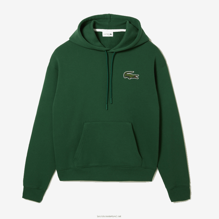 Lacoste losvallend sweatshirt van biologisch katoen met capuchon 0828H367 groen 132 Heren