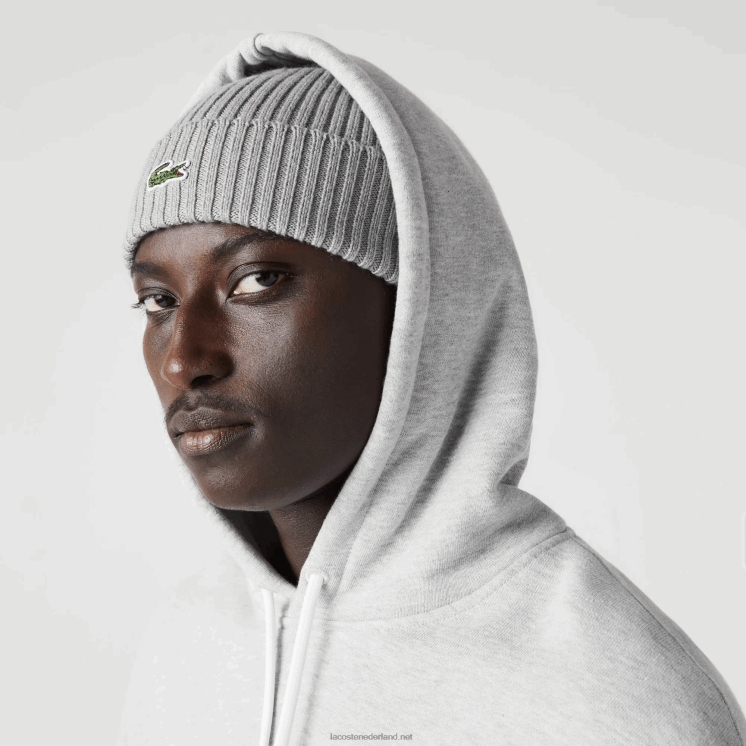 Lacoste losvallend sweatshirt van biologisch katoen met capuchon 0828H368 grijze chine ca Heren