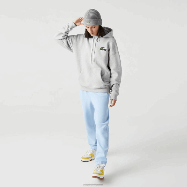 Lacoste losvallend sweatshirt van biologisch katoen met capuchon 0828H368 grijze chine ca Heren