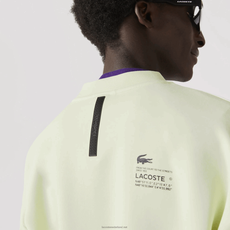 Lacoste losvallende piqué sweater 0828H1000 geel 6gd Heren
