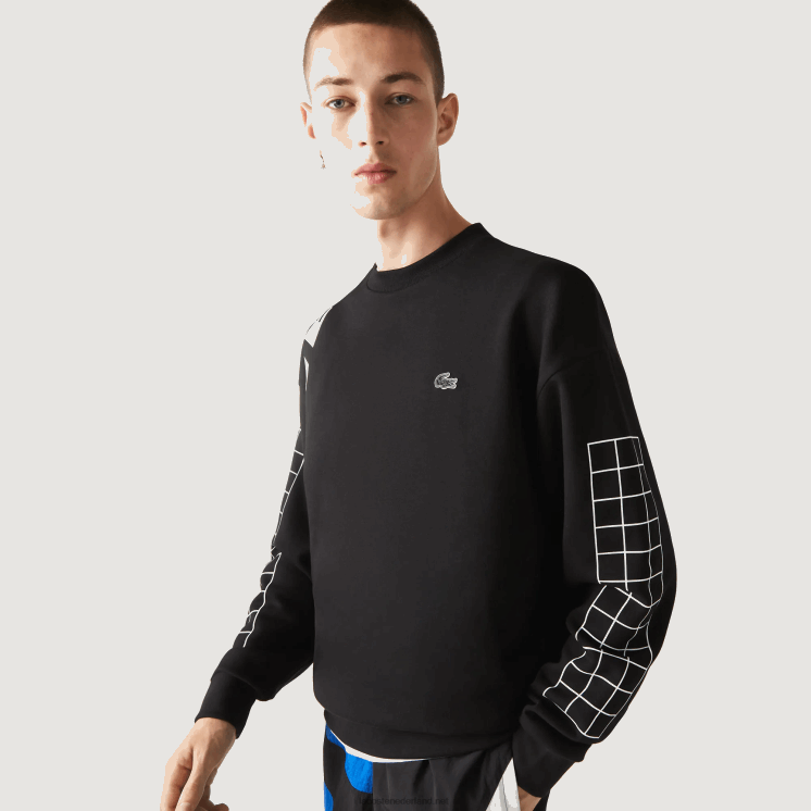 Lacoste losvallende piqué sweater 0828H999 zwart 031 Heren