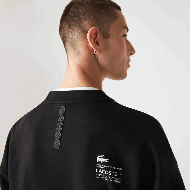Lacoste losvallende piqué sweater 0828H999 zwart 031 Heren