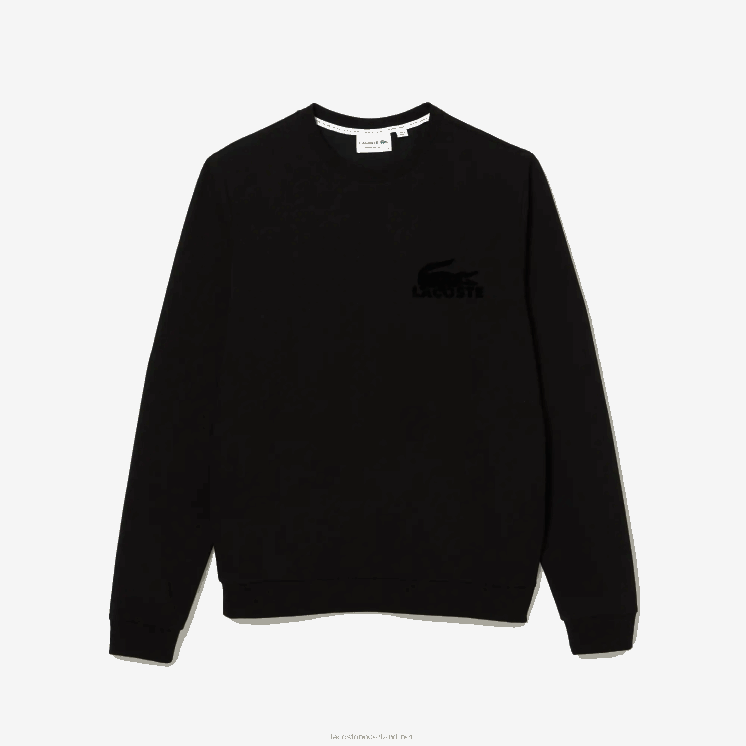 Lacoste loungesweatshirt van katoenfleece 0828H1387 zwart c31 Heren