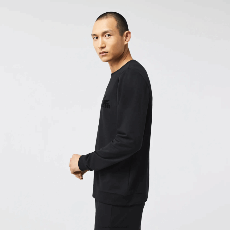 Lacoste loungesweatshirt van katoenfleece 0828H1387 zwart c31 Heren