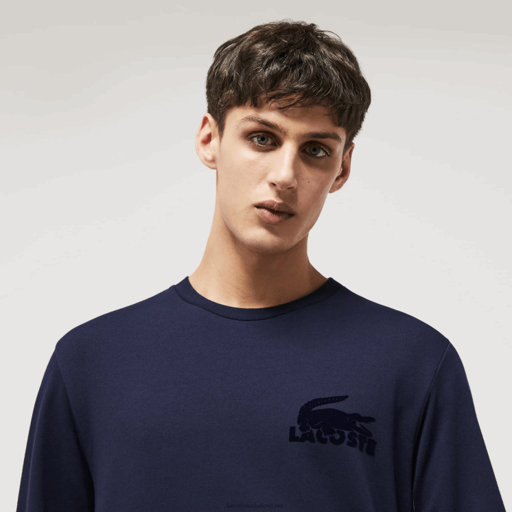 Lacoste loungesweatshirt van katoenfleece 0828H1388 marineblauw 423 Heren