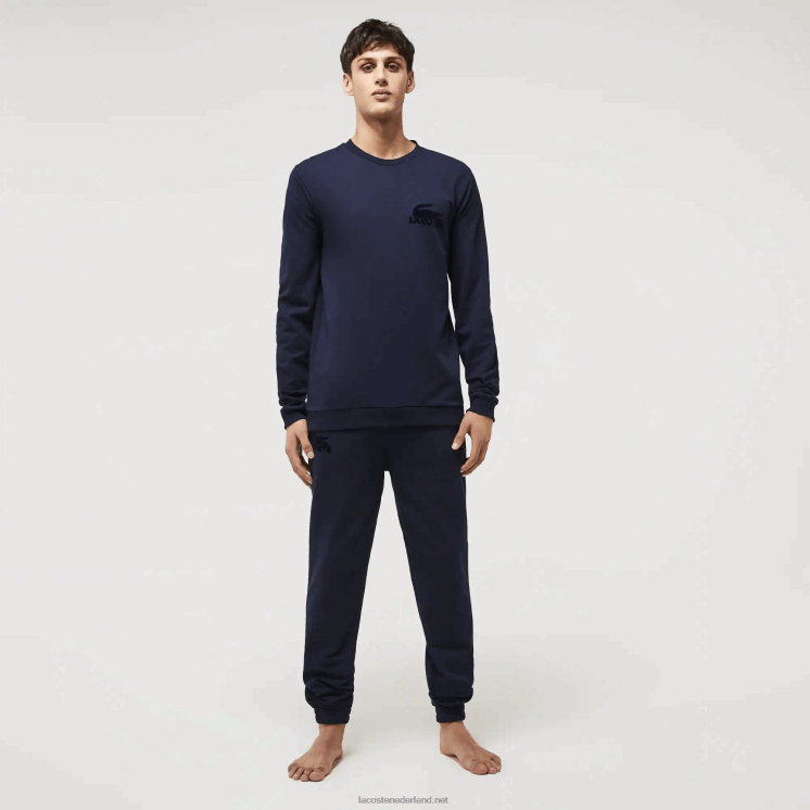 Lacoste loungesweatshirt van katoenfleece 0828H1388 marineblauw 423 Heren