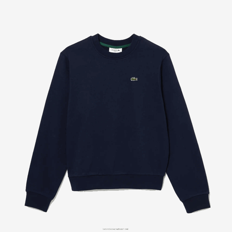 Lacoste ongeborsteld fleece sweatshirt 0828H2460 marineblauw 166 Heren