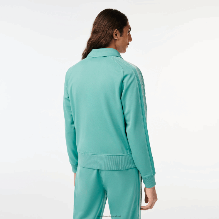 Lacoste regular fit piqué sweatshirt met ritssluiting 0828H30 groen 3a4 Heren