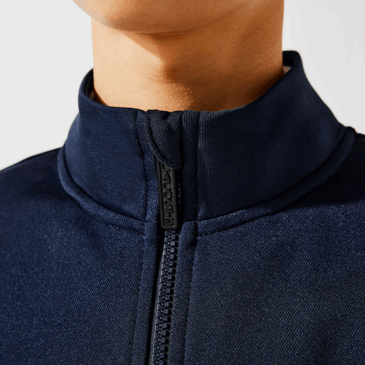 Lacoste sport piqué sweatshirt met rits 0828H1205 wit marineblauw r20 Heren
