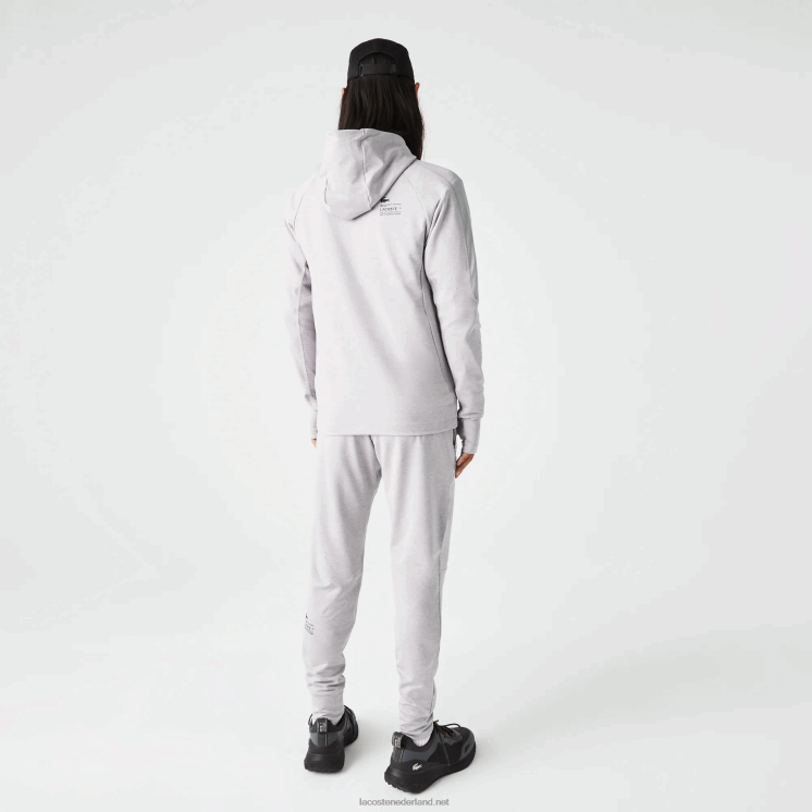 Lacoste sport stretch sweatshirt met rits 0828H1084 chine lichtgrijs 9ya Heren