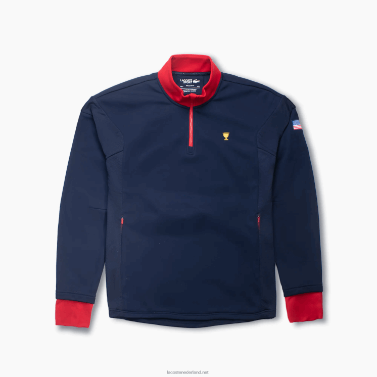 Lacoste sport sweatshirt 0828H370 marineblauw rood aj2 Heren