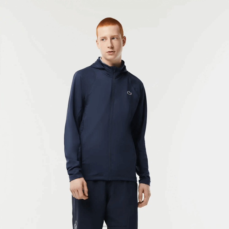 Lacoste sport sweatshirt met hoge hals en capuchon met ritssluiting 0828H335 blauwe xie Heren
