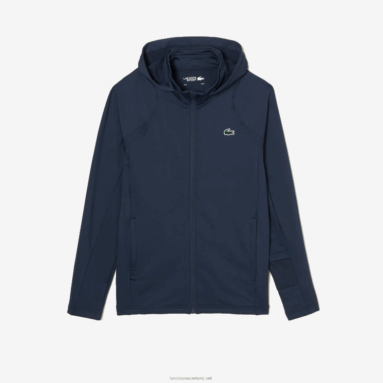 Lacoste sport sweatshirt met hoge hals en capuchon met ritssluiting 0828H335 blauwe xie Heren