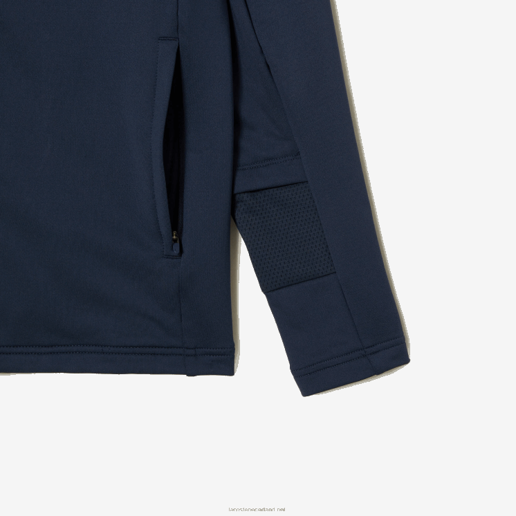Lacoste sport sweatshirt met hoge hals en capuchon met ritssluiting 0828H335 blauwe xie Heren