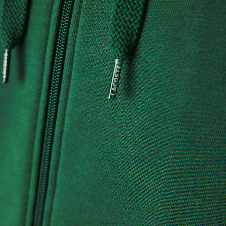 Lacoste sportieve lichtgewicht bi-materiaal hoodie 0828H1163 groene s30 Heren