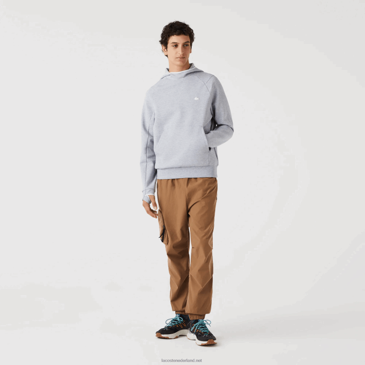 Lacoste sweatshirt met klassieke pasvorm en capuchon 0828H1224 grijze chine ca Heren