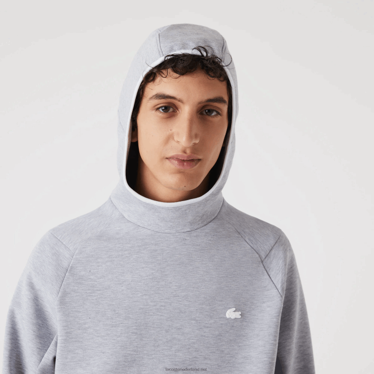 Lacoste sweatshirt met klassieke pasvorm en capuchon 0828H1224 grijze chine ca Heren