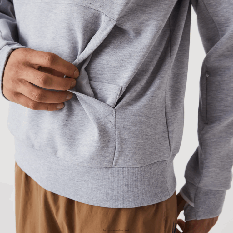 Lacoste sweatshirt met klassieke pasvorm en capuchon 0828H1224 grijze chine ca Heren