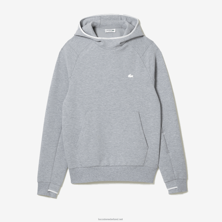 Lacoste sweatshirt met klassieke pasvorm en capuchon 0828H1224 grijze chine ca Heren