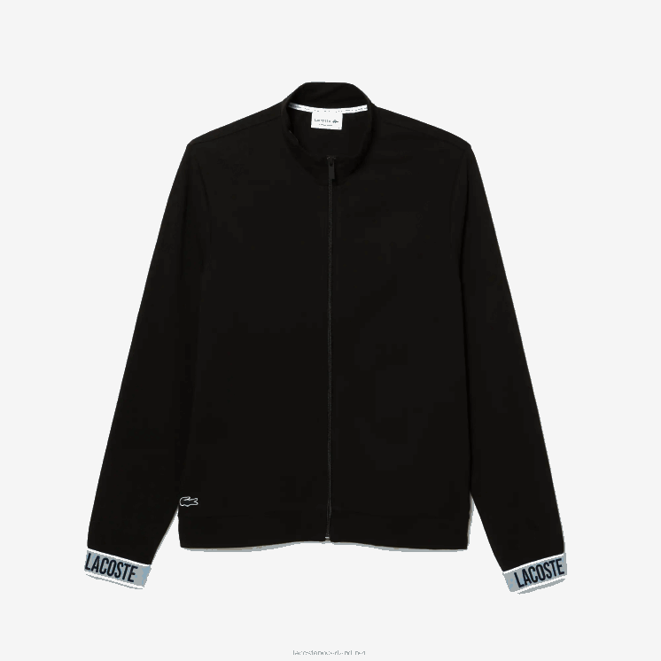 Lacoste sweatshirt met opstaande kraag van biologisch katoen met rits 0828H1530 zwart 031 Heren