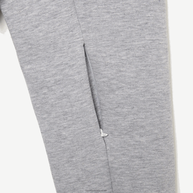 Lacoste sweatshirt met opstaande kraag van een katoenmix met rits 0828H1022 grijze chine ca Heren