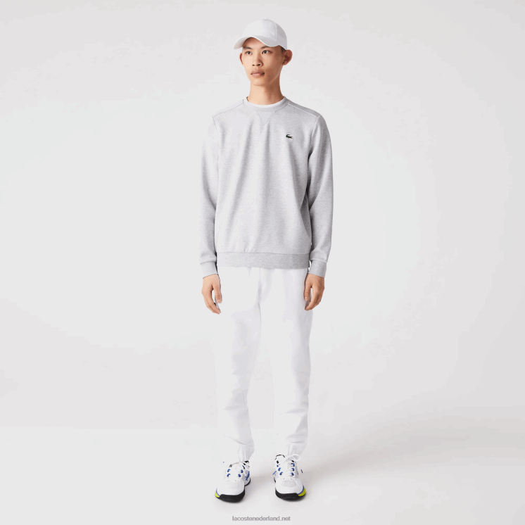 Lacoste sweatshirt met sportgaaspanelen 0828H1062 chine lichtgrijs 9ya Heren