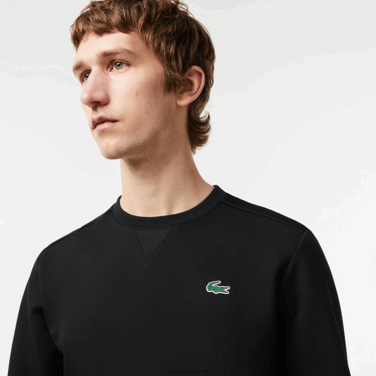 Lacoste sweatshirt met sportgaaspanelen 0828H1063 zwart c31 Heren