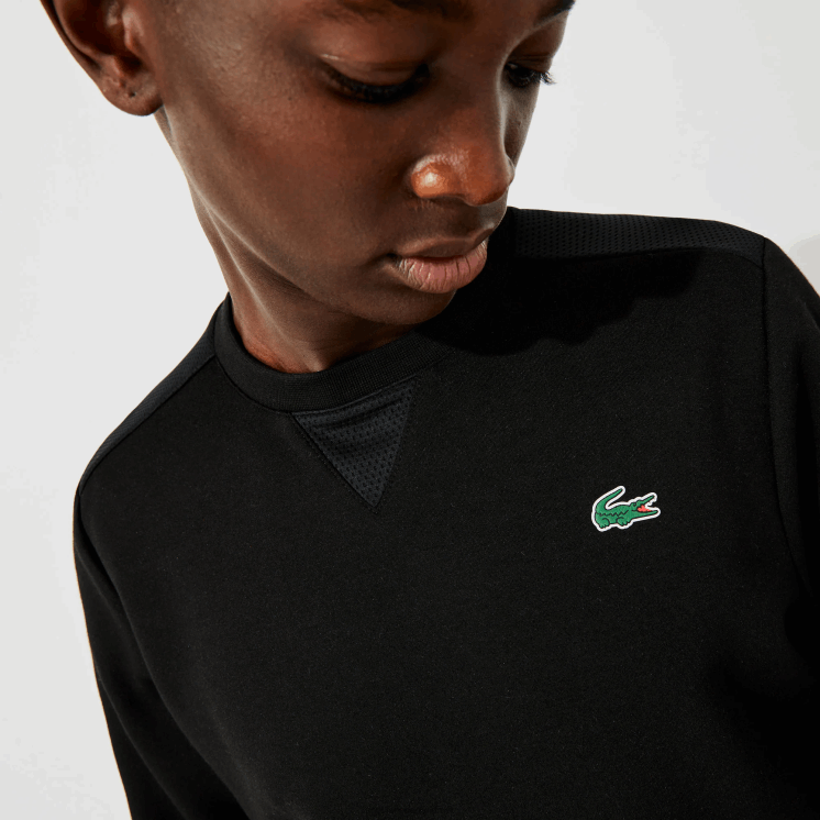 Lacoste sweatshirt met sportgaaspanelen 0828H1063 zwart c31 Heren