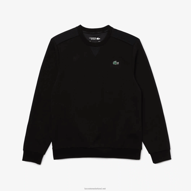Lacoste sweatshirt met sportgaaspanelen 0828H1063 zwart c31 Heren