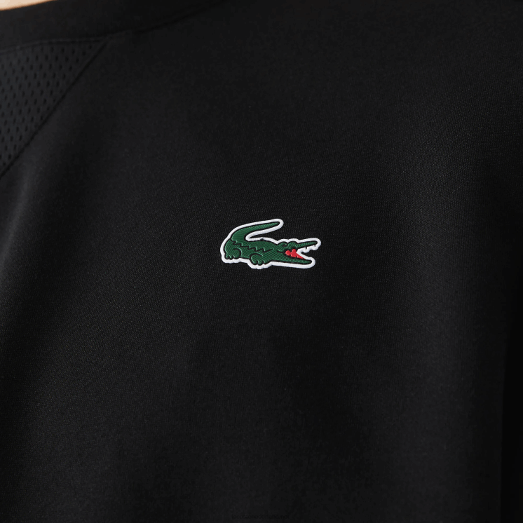 Lacoste sweatshirt met sportgaaspanelen 0828H1063 zwart c31 Heren