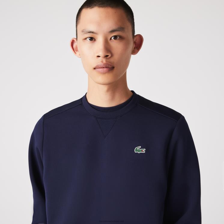 Lacoste sweatshirt met sportgaaspanelen 0828H1064 marineblauw 423 Heren