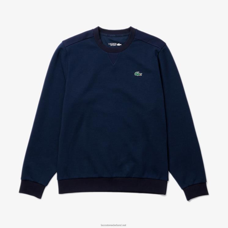 Lacoste sweatshirt met sportgaaspanelen 0828H1064 marineblauw 423 Heren