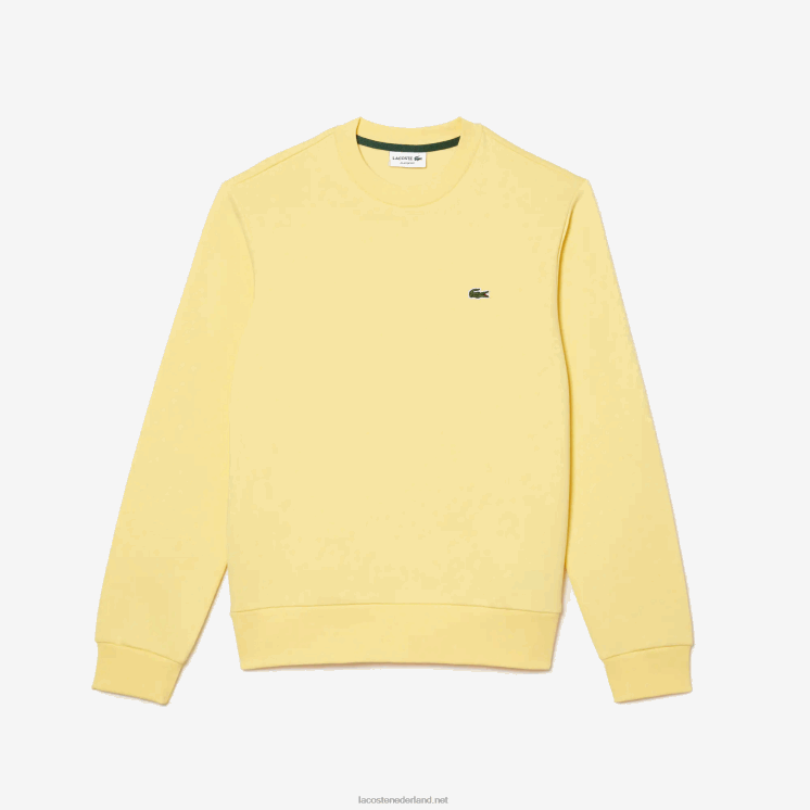 Lacoste sweatshirt van biologisch geborsteld katoen 0828H271 geel 107 Heren