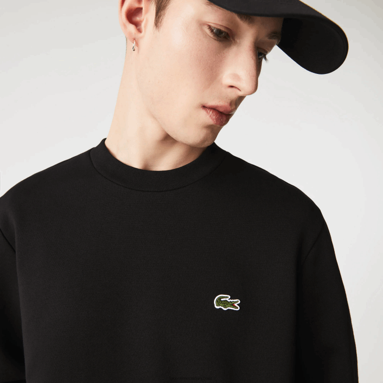 Lacoste sweatshirt van biologisch geborsteld katoen 0828H273 zwart 031 Heren