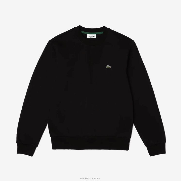 Lacoste sweatshirt van biologisch geborsteld katoen 0828H273 zwart 031 Heren