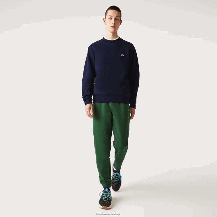 Lacoste sweatshirt van biologisch geborsteld katoen 0828H274 marineblauw 166 Heren