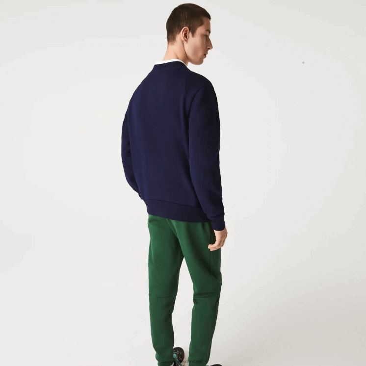 Lacoste sweatshirt van biologisch geborsteld katoen 0828H274 marineblauw 166 Heren