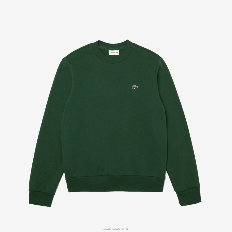 Lacoste sweatshirt van biologisch geborsteld katoen 0828H281 groen 132 Heren