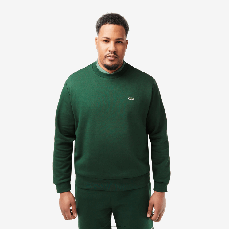 Lacoste sweatshirt van biologisch geborsteld katoen 0828H281 groen 132 Heren