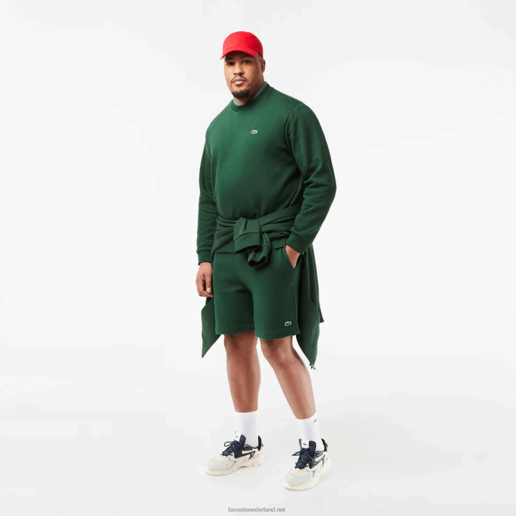 Lacoste sweatshirt van biologisch geborsteld katoen 0828H281 groen 132 Heren