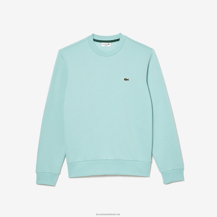 Lacoste sweatshirt van biologisch geborsteld katoen 0828H285 mint lgf Heren
